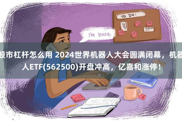 股市杠杆怎么用 2024世界机器人大会圆满闭幕，机器人ETF(562500)开盘冲高，亿嘉和涨停！