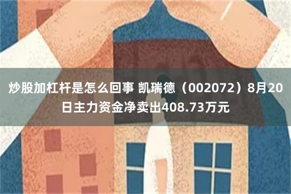 炒股加杠杆是怎么回事 凯瑞德（002072）8月20日主力资